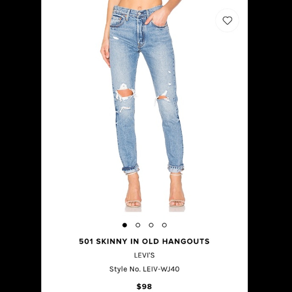 Authentic Levi 501 style jeans